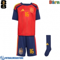 Fotballdrakt Barn Spania Rodri Hernandez #16 Hjemmedraktsett VM 2026 Kortermet (+ Korte bukser)